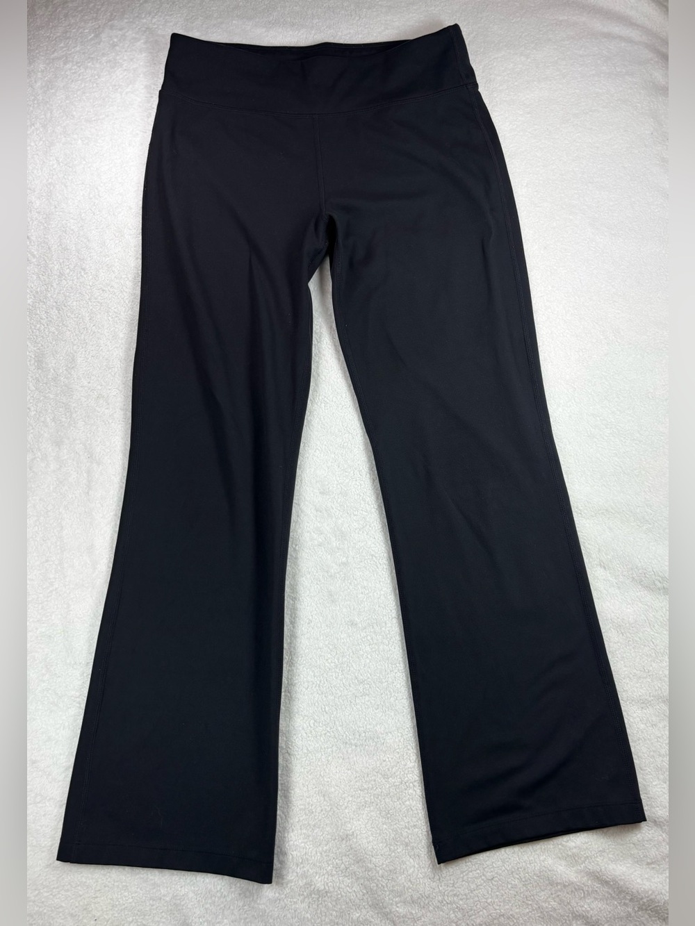 Mondetta girls L 14/16 black stretch pants, recycled poly blend, flared leg